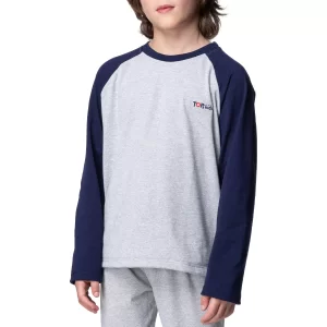 PIJAMA INVIERNO ALGODÓN LISO C1 TOP