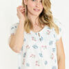 Camisa Socorro Blanco Estampado Barbizon camisón maternal Barbizon