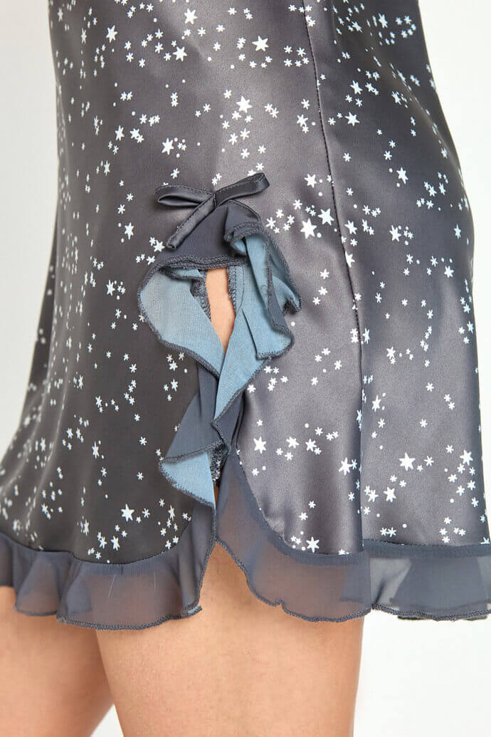 Camisón Corto Mini Vuelo Charcoal Estampado